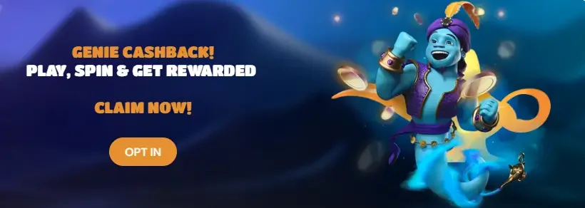 Genie cashback — play, spin and earn back