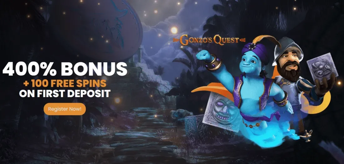 400% first deposit bonus plus 100 free spins